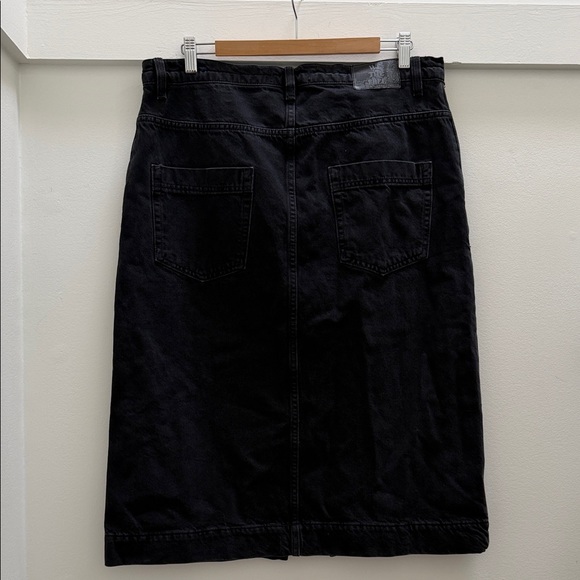 We The Free Wild Roses black denim Midi Skirt - Picture 7 of 8